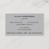 Moderne metallische tekst en kleur visitekaartje (Achterkant)