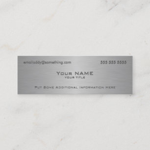 Moderne metallische textuur afdrukken mini visitekaartje