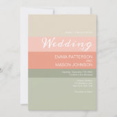 Moderne Metro Peach Coral Sage Kaart (Voorkant)