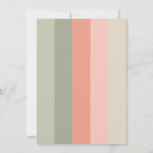 Moderne Metro Peach Coral Sage Kaart (Achterkant)