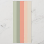 Moderne Metro Peach Coral Sage Menu (Achterkant)