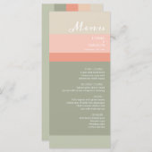 Moderne Metro Peach Coral Sage Menu (Voorkant / Achterkant)