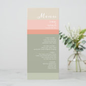 Moderne Metro Peach Coral Sage Menu (Staand voorkant)