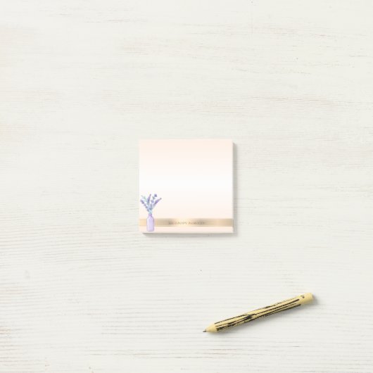 Moderne Metselaars Pot Lavendel - Persoonlijk Post-it® Notes (Op bureau)