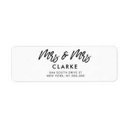 Moderne mevrouw & mevrouw lesbische bruiloft retou etiket