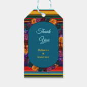 Moderne Mexicaanse bloemen bruiloft Cadeaulabel (Voorkant)