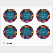 Moderne Mexicaanse bloemen bruiloft Ronde Sticker (Vel)