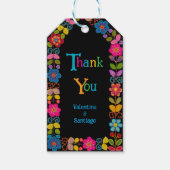 Moderne Mexicaanse bloemrijke bruiloft Cadeaulabel (Voorkant)