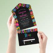 Moderne Mexicaanse bruiloft All In One Uitnodiging