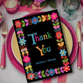 Moderne Mexicaanse bruiloft Bedankkaart