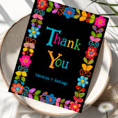 Moderne Mexicaanse bruiloft Bedankkaart