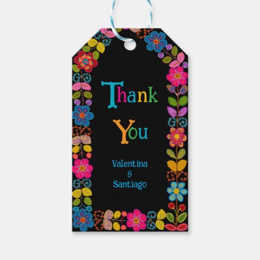 Moderne Mexicaanse bruiloft Cadeaulabel (Voorkant)