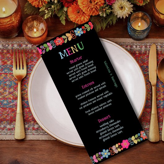 Moderne Mexicaanse bruiloft Menu