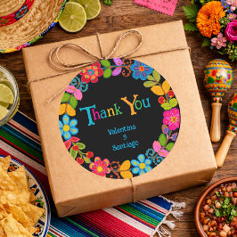 Moderne Mexicaanse bruiloft Ronde Sticker