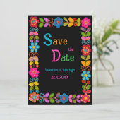 Moderne Mexicaanse bruiloft Save The Date (Staand voorkant)