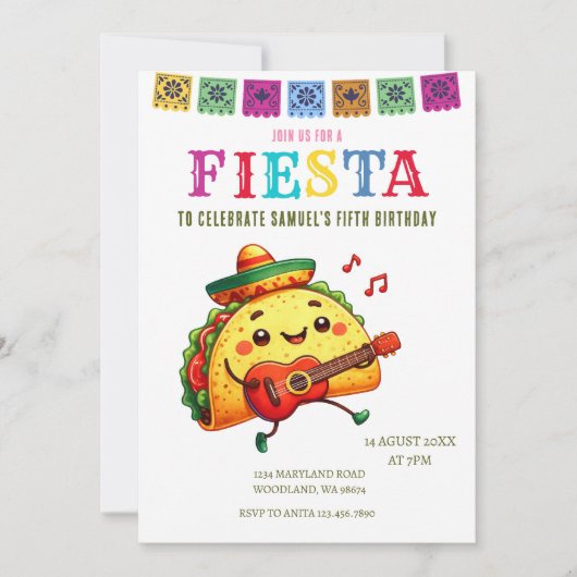 Moderne Mexicaanse feestdag Kaart (Voorkant)