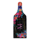 Moderne Mexicaanse Fiesta Floral Black Ingesteld Snijplank (Voorkant)