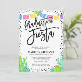 Moderne Mexicaanse Fiesta Graduation Party Kaart (Staand voorkant)