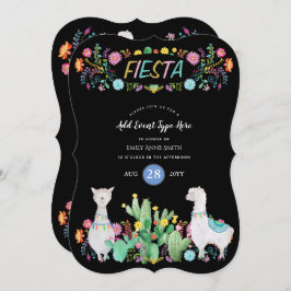 Moderne Mexicaanse Fiesta Lama Folk Bloemen ELKE G Kaart