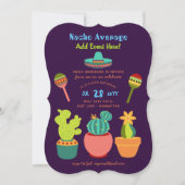 Moderne Mexicaanse FIESTA-uitnodigingen NACHO-GEMI Kaart (Voorkant)