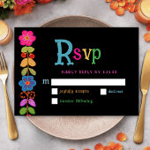 Moderne Mexicaanse RSVP bruiloft reactie kaart
