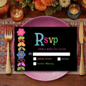 Moderne Mexicaanse RSVP bruiloft reactie kaart