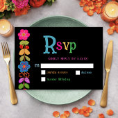 Moderne Mexicaanse RSVP bruiloft reactie kaart