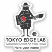 Moderne Mexicaanse stadsmuzikant-Tokyo Edge Lab Sticker (Voorkant)