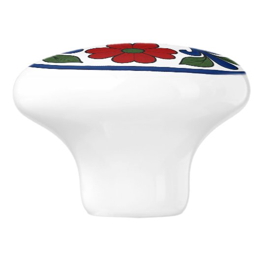 Moderne Mexicaanse Talavera Folk Art Keramische Kn Keramische Knop (Zijkant)