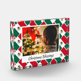 Moderne MEXICO FLAG-kerstkeepomwille Fotoblokken