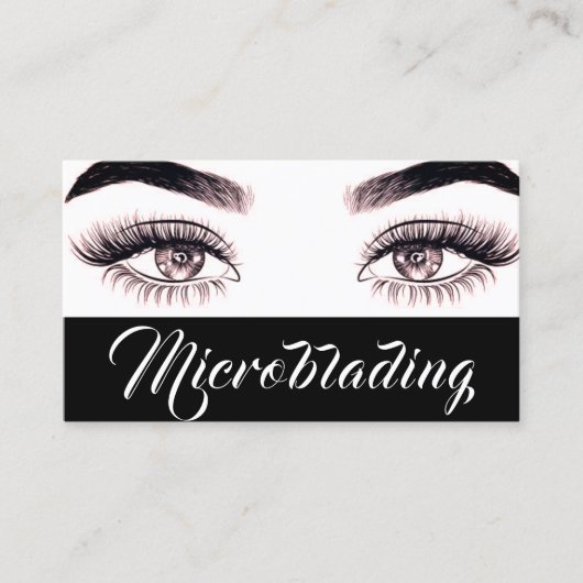 Moderne microblading, Eyebrows, Permanente Makeup Visitekaartje (Voorkant)