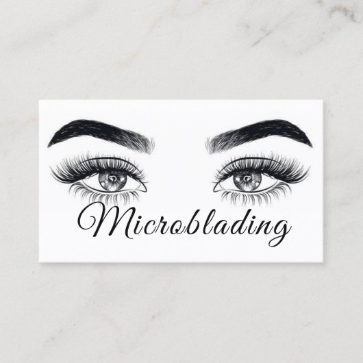 Moderne microblading, Eyebrows, Permanente Makeup Visitekaartje (Voorkant)