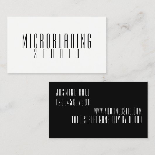 Moderne microblading, Eyebrows, Permanente Makeup Visitekaartje (Voorkant / Achterkant)