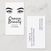 Moderne microblading, Eyebrows, Permanente Makeup Visitekaartje (Voorkant / Achterkant)