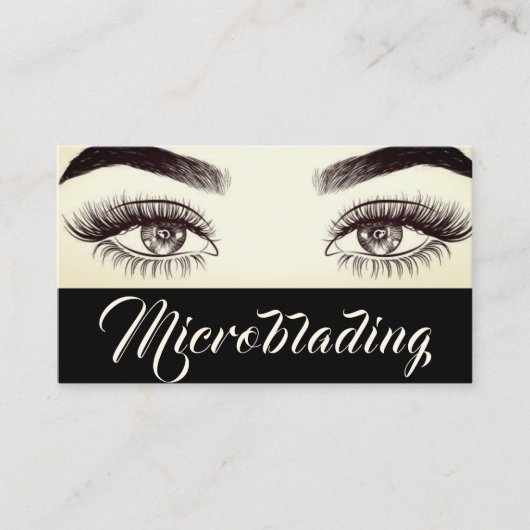 Moderne microblading, Eyebrows, Permanente Makeup Visitekaartje (Voorkant)