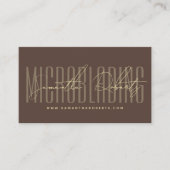 Moderne microblading typografie script bruin visitekaartje (Voorkant)