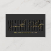Moderne microblading typografie script grijs zwart visitekaartje (Voorkant)