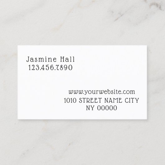 Moderne microblading visitekaartje (Achterkant)