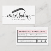 Moderne microblading visitekaartje (Voorkant / Achterkant)