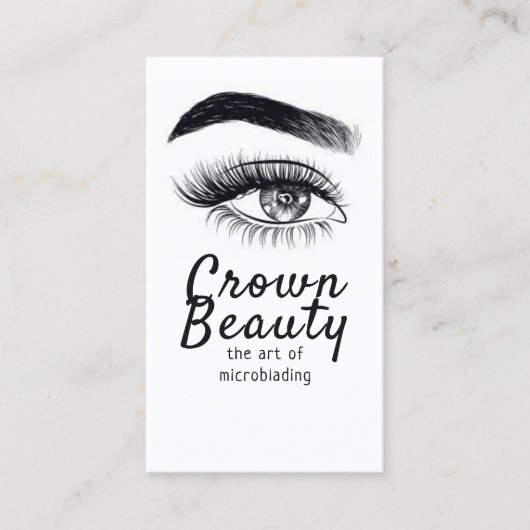 Moderne Microblading , Wenkbrauwen, Permanente Mak Visitekaartje (Voorkant)