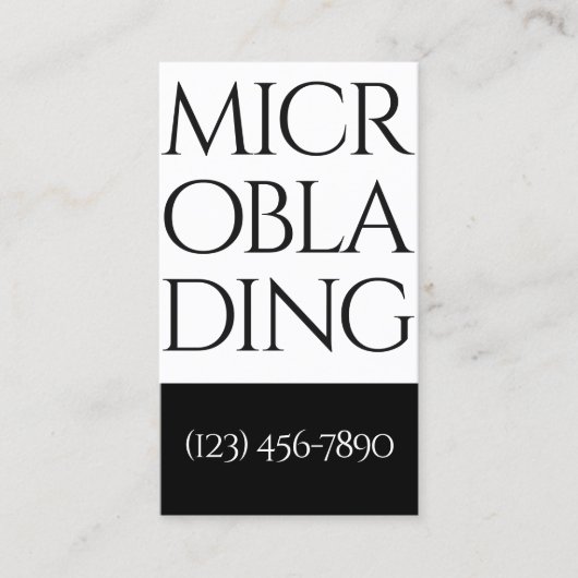 Moderne Microblading , Wenkbrauwen, Permanente Mak Visitekaartje (Voorkant)
