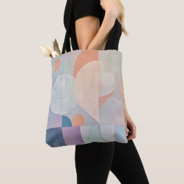 Moderne Mid-Century Abstracte Geometrische Pastelt Tote Bag