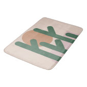 Moderne mid-century-cactus kunst aardse patroon badmat (Gekanteld)