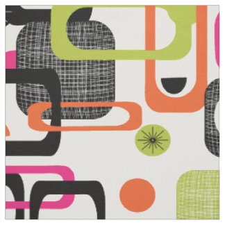 Moderne Mid Century Funky Geometrisch Patroon Stof