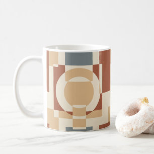 Moderne Mid-Century Geometrisch Abstract Koffiemok