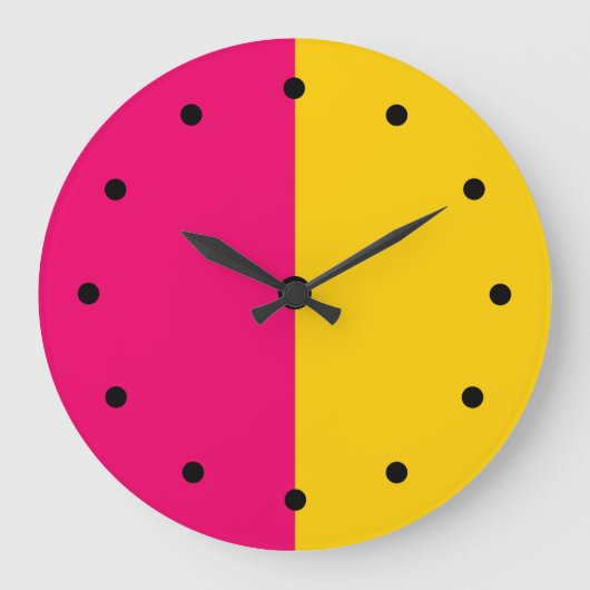 Moderne Mid Century Moderne Minimale Grote Klok (Voorkant)