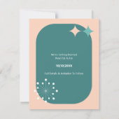 Moderne mid-century Retro foto slaat de datum op (Achterkant)