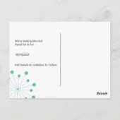 Moderne mid-century Retro foto slaat de datum op Briefkaart (Achterkant)