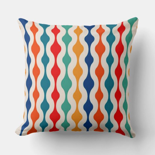 Moderne Mid Century Stijl Kussen / Kussen Throw (Voorkant)