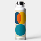 Moderne Mid-Century Vormen - Gepersonaliseerde Naa Waterfles (Achterkant)
